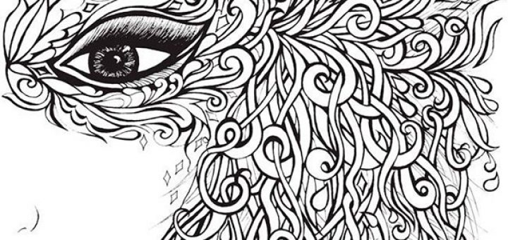 Gesicht einer Frau 9 Ausmalbilder für Erwachsene